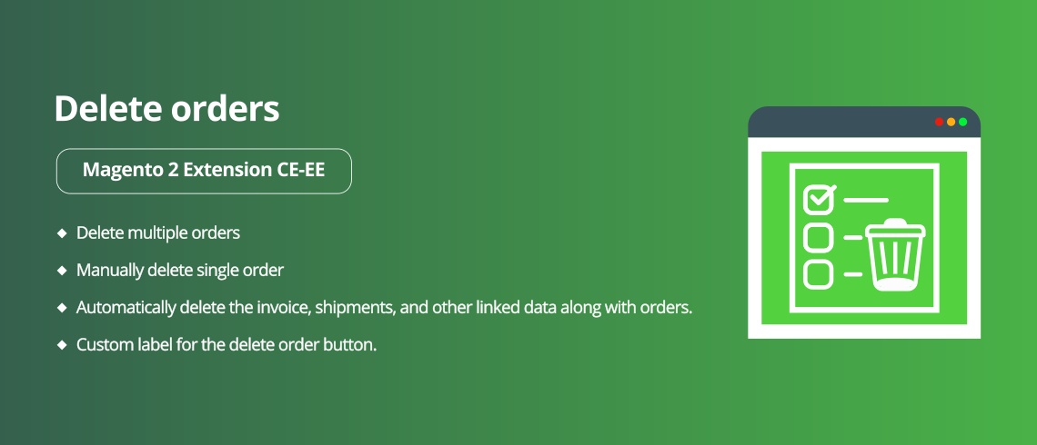 Magento Extension: Delete Order Magento 2 Extension