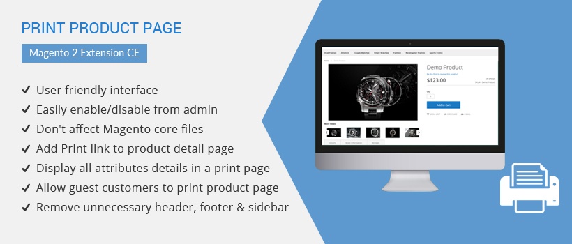 Solwin Infotech Magento Extension: Print Product Page – Magento 2 Extension
