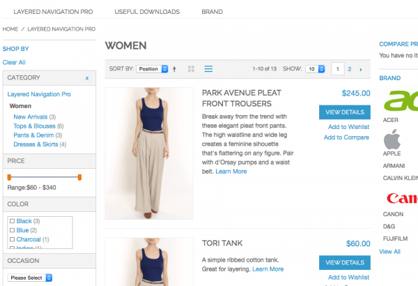 Arthur Magento Extension: Layered Navigation Pro - Magento Extension by Aitoc
