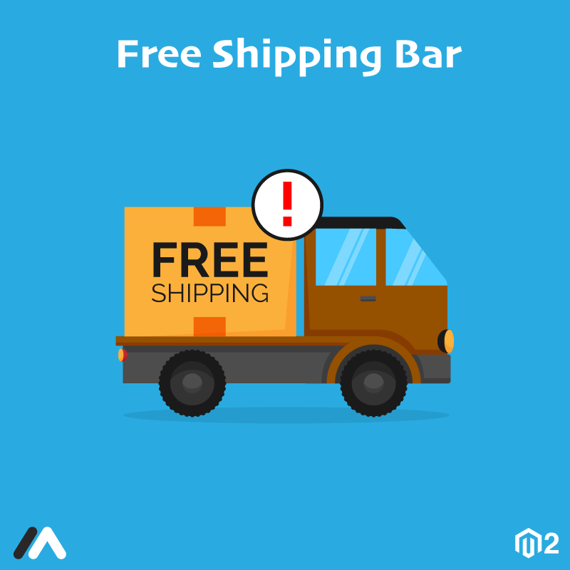 Meetanshi Magento Extension: Magento 2 Free Shipping Bar