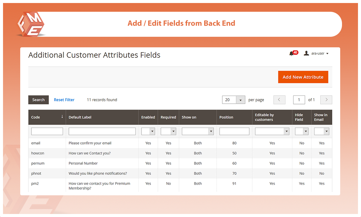 Magento Extension: CUSTOM REGISTRATION FIELDS for Magento 2