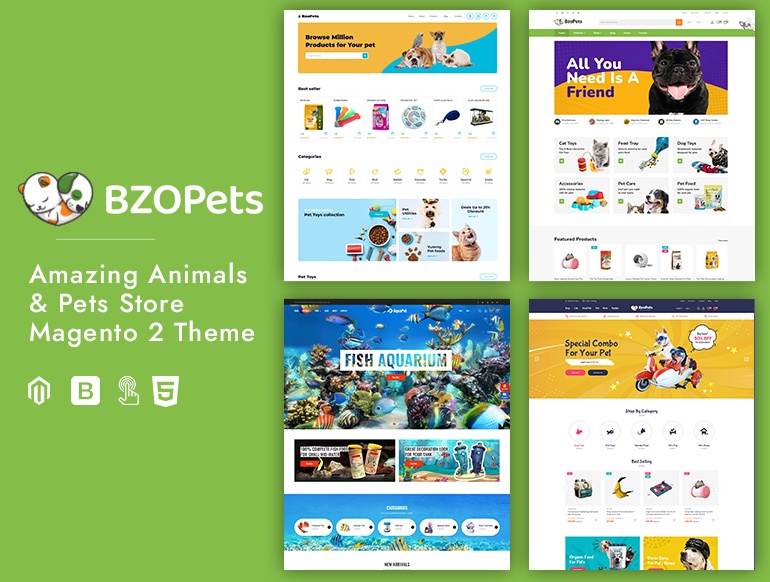 BZOTech Magento News: [HOT UPDATE] BzoPets Magento 2 Themes Added Pre-made Homepage #4