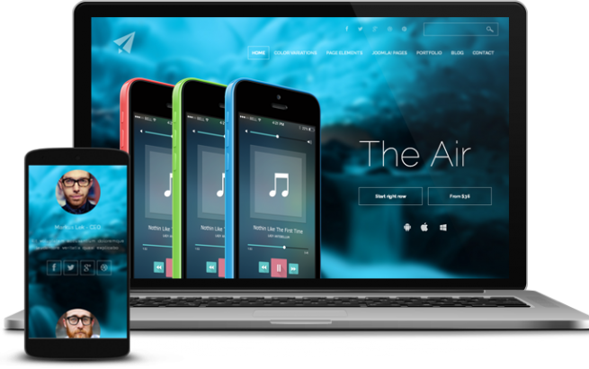 Joomla News: Lighter than the Air. iOs 7 design Joomla app template