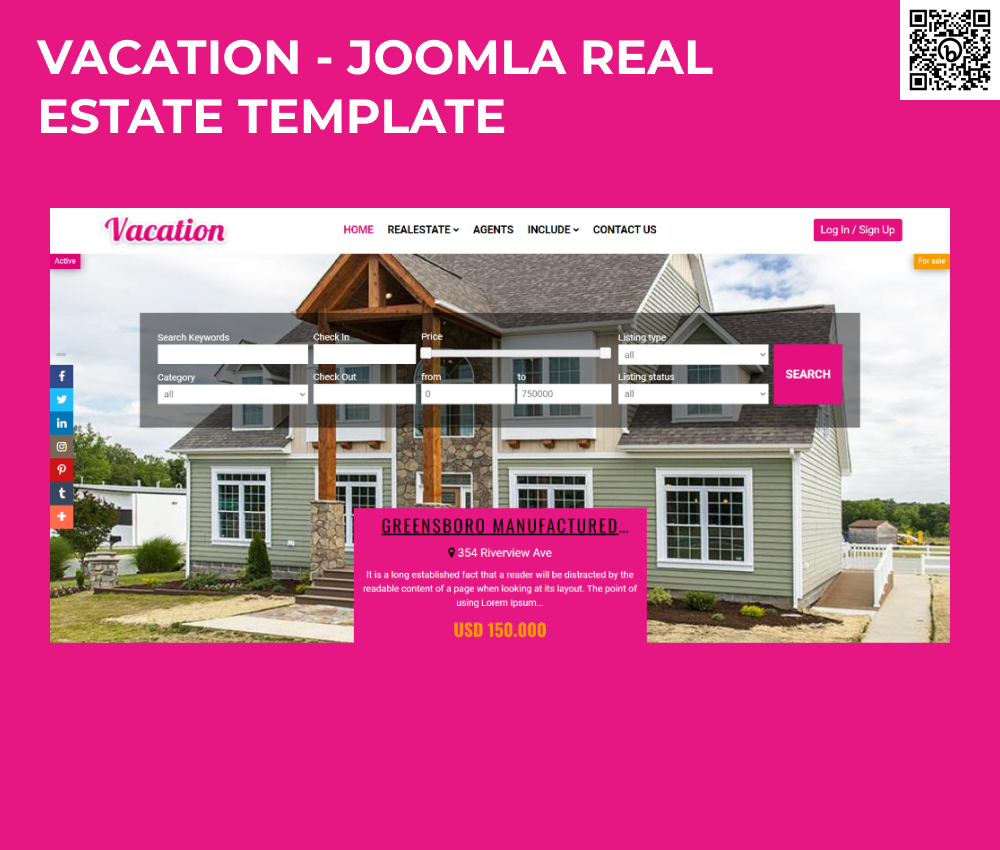 ordasoft Joomla News: Vacation - Joomla real estate template
