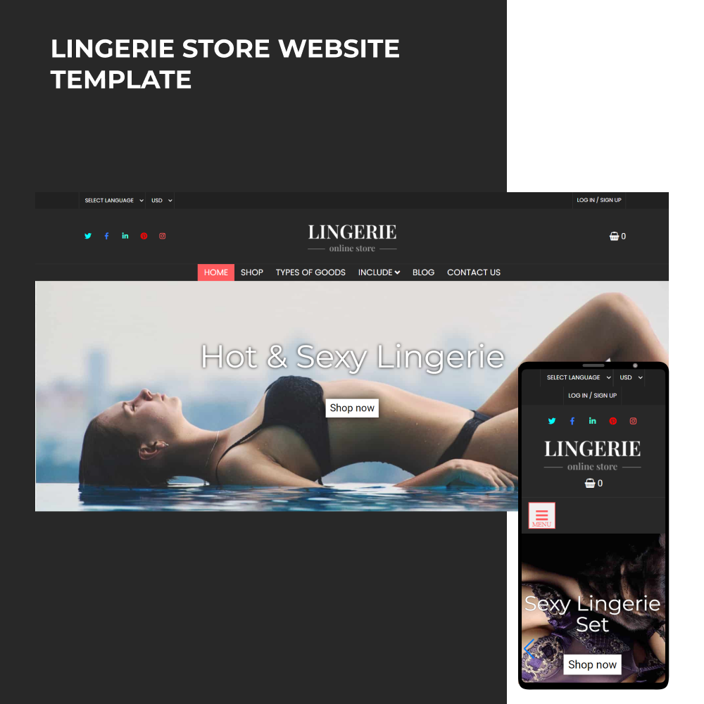 Joomla News: Lingerie Store Website Template