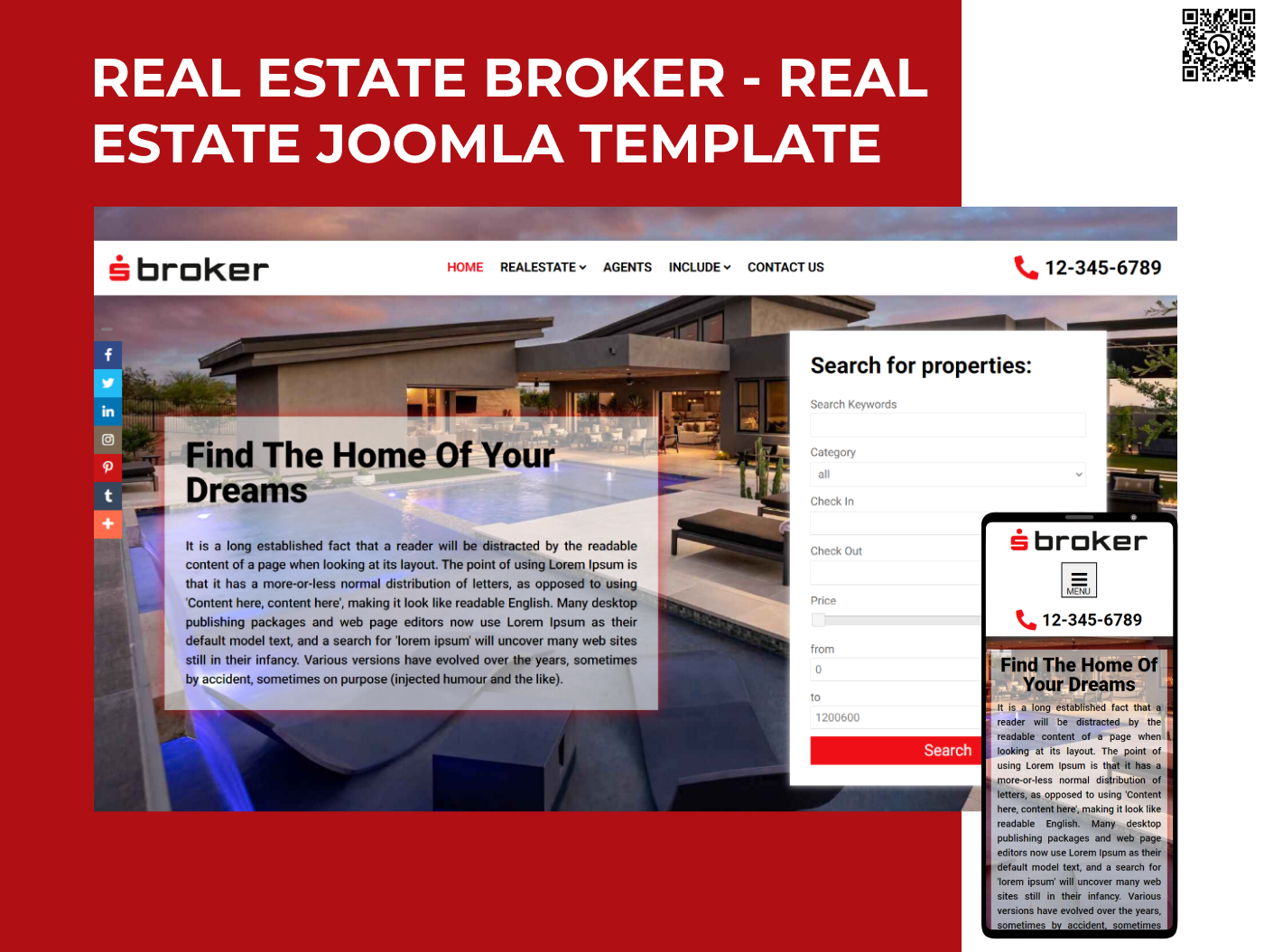 Joomla News:  Broker - Real Estate Joomla Template