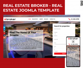 News Joomla:  Broker - Real Estate Joomla Template