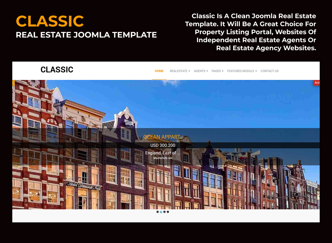 ordasoft Joomla News: Classic - Real Estate Joomla template