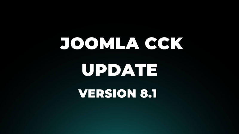 Joomla News: Joomla CCK 8.1 Update