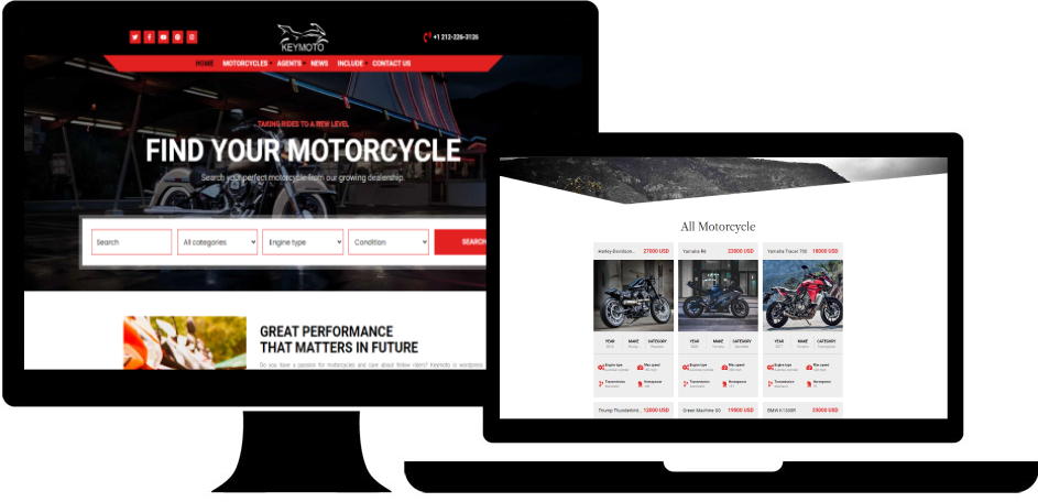 ordasoft Joomla News: Keymoto bike website template