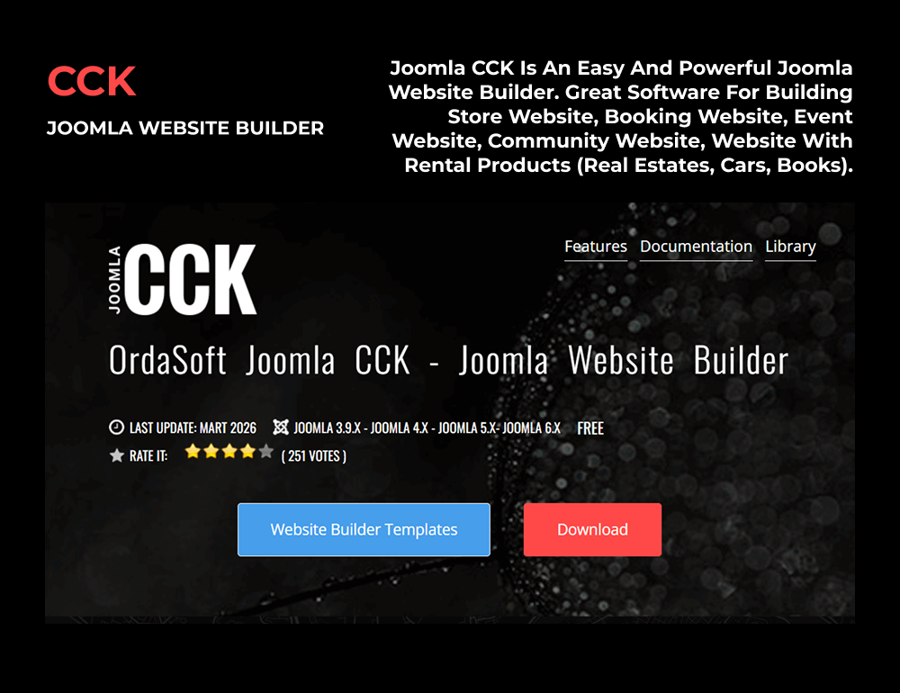 Joomla News: Joomla CCK - Joomla Website Builder