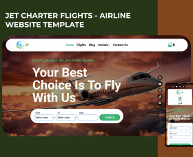 Joomla News: Jet Charter Flights - Airline Website Template