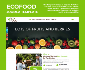 Joomla news: EcoFood Joomla template