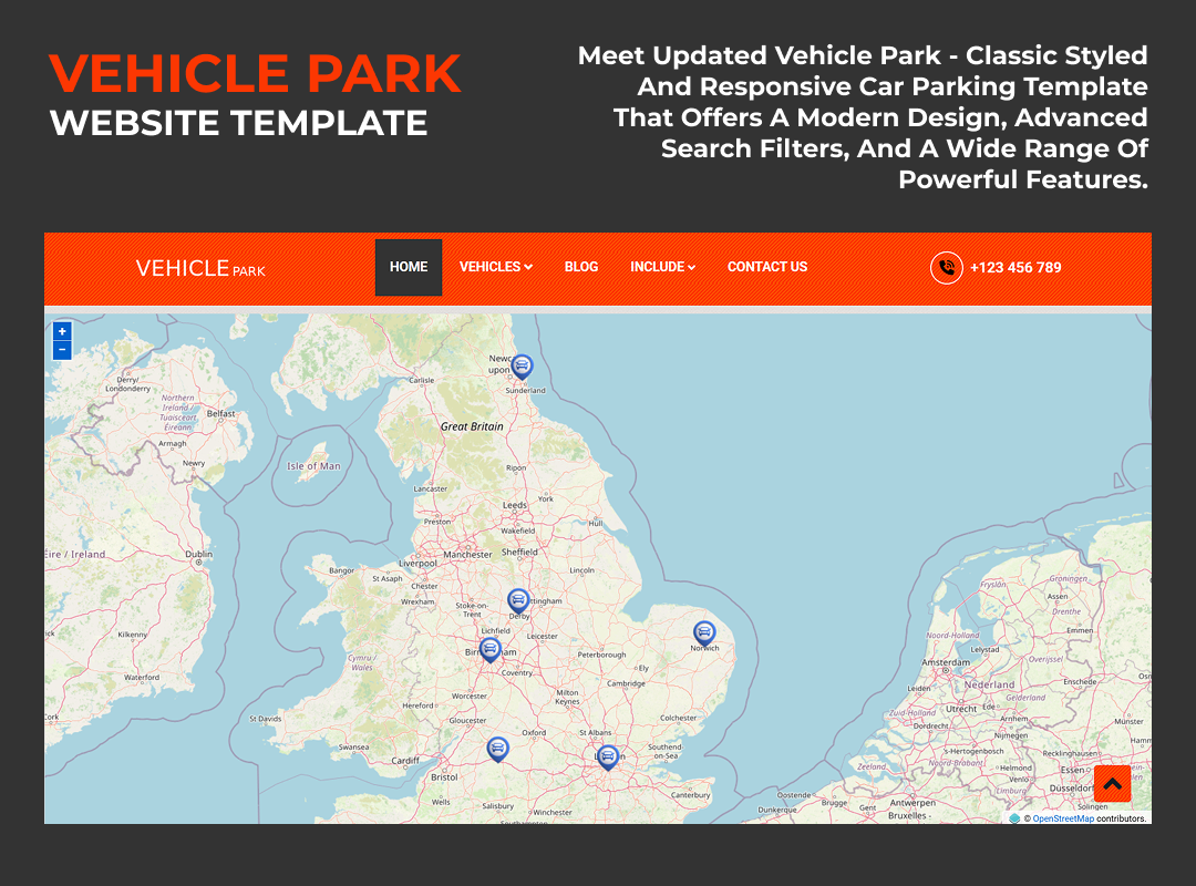 Joomla News: Vehicle Park - Car Rental Website Template