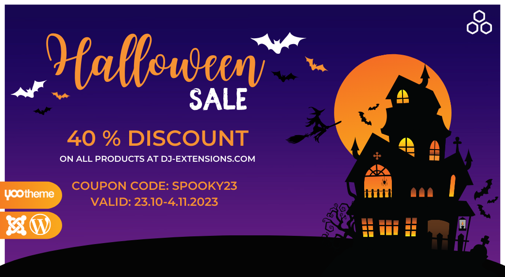 Joomla News: Halloween Sale - get all for Joomla and WordPress 40% OFF