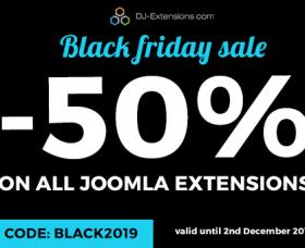 Joomla news: Black Friday Sale - Joomla extensions 50% OFF