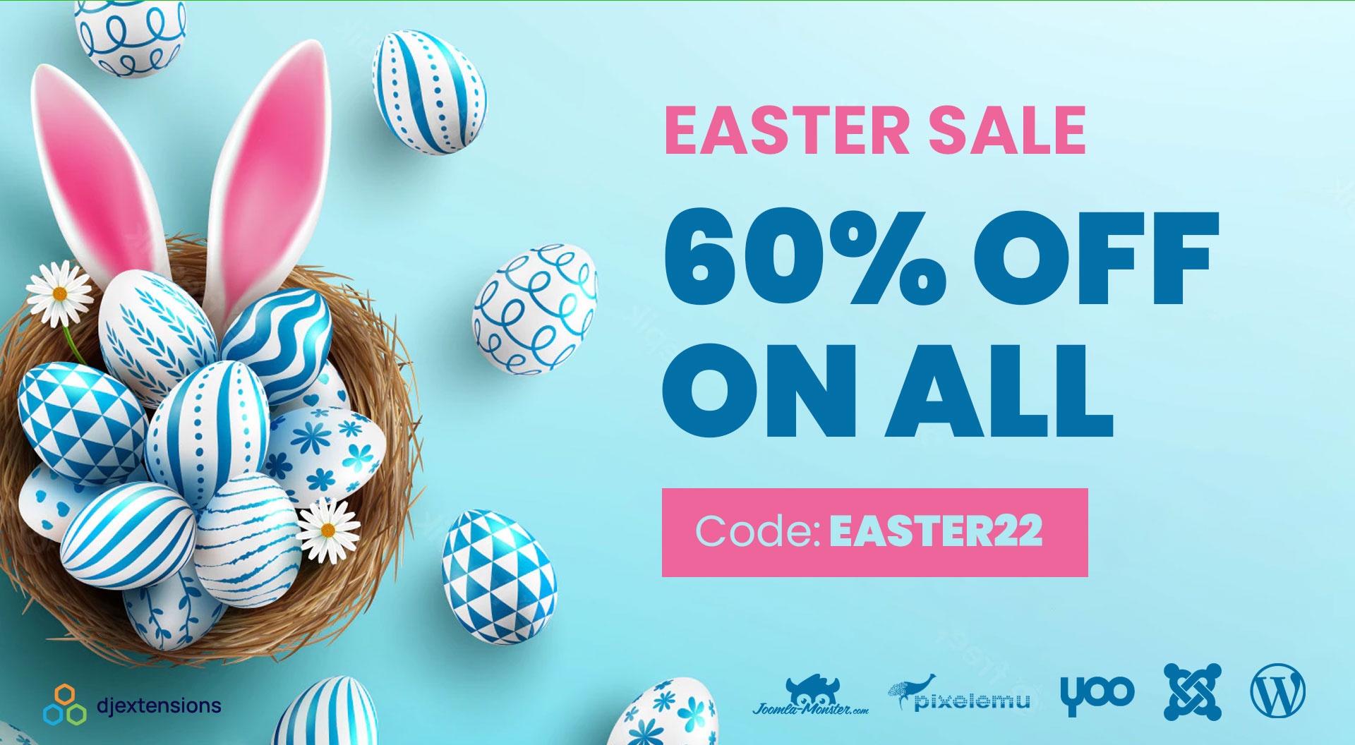 Joomla-Monster Joomla News: Easter Sale -60% OFF on Joomla and WordPress products