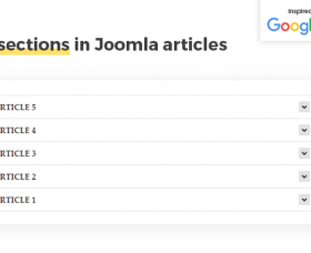 Joomla news: Add FAQ sections in Joomla articles with DJ-Tabs (inspired by Google)