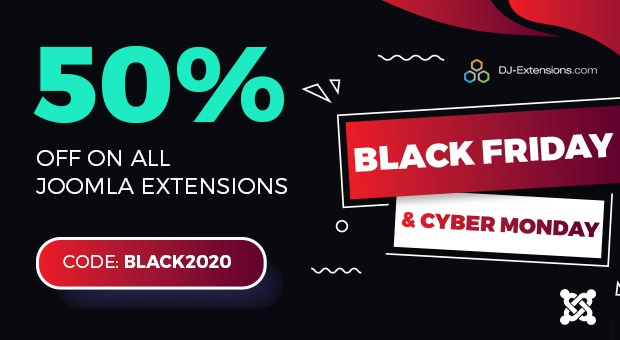 Joomla-Monster Joomla News: Black Friday Sale. Joomla extensions 50% OFF.