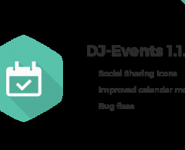 Joomla news: DJ-Events with the improved calendar module and Social Sharing icons