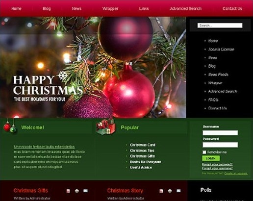 admin Joomla News: Best of Joomla Christmas Templates