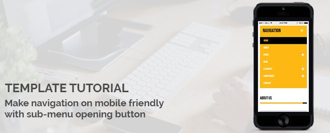 RSJoomla! Joomla News: Make navigation on mobile friendly with sub-menu opening button