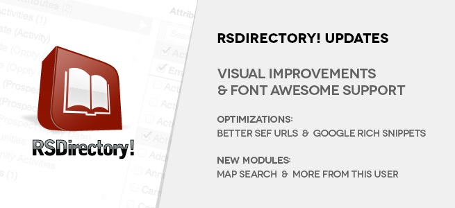 RSJoomla! Joomla News: https://www.rsjoomla.com/blog/view/351-rsdirectory-look-and-usability-considerably-improved-check-out-version-160-.html