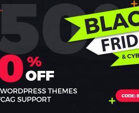 Wordpress news: Black Friday SALE. WCAG and ADA WordPress themes 50% OFF.