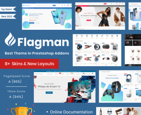 News PrestaShop: Flagman - Electronics & Fashion, Food, Car, Sport, Art Prestashop Theme 1.7 +