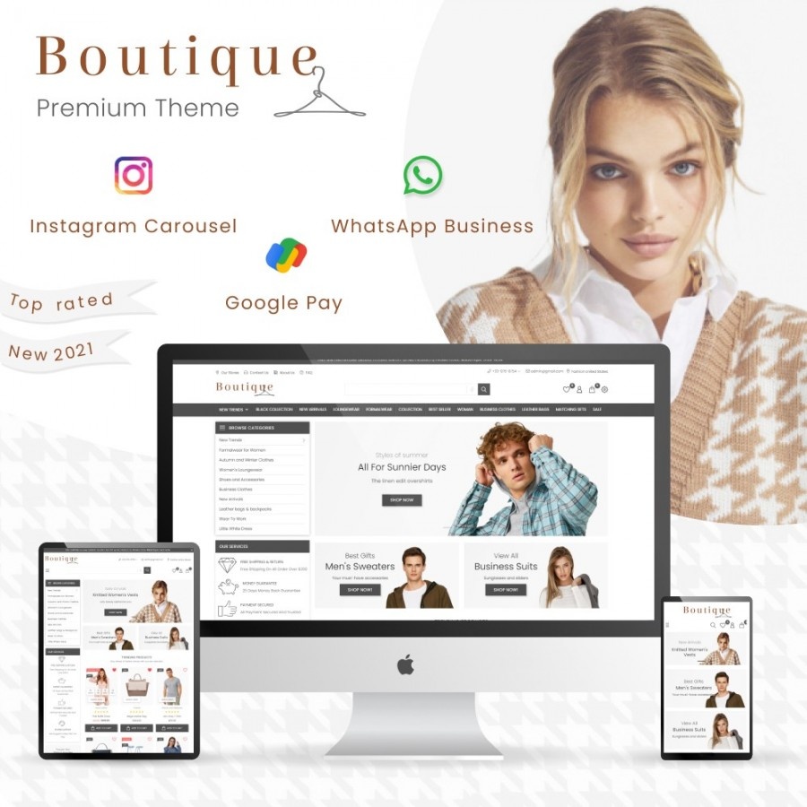 Prestashop News: Boutique Fashion - Clothes & Shoes, Jewelry & Watch Prestashop Theme