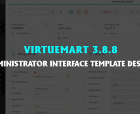 Joomla news: VirtueMart 3.8.8 - Administrator Interface Template Design Updated