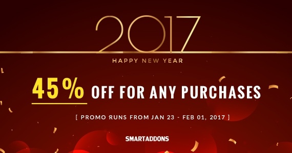 SmartAddons Joomla News: Lunar New Year Crazy Offer: 45% OFF Storewide