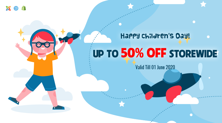 SmartAddons Joomla News: Happy Children's Day 2020! Up to 50% OFF Storewide
