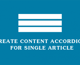 Joomla news: How to Create Content Accordion for Single Article