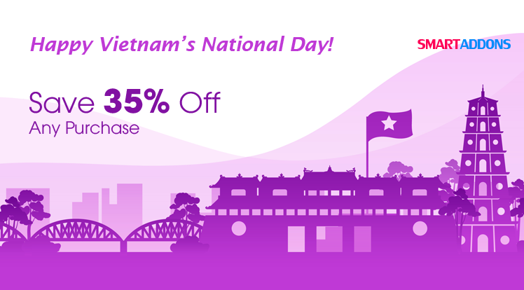 SmartAddons Joomla News: Happy Vietnam National Day: 35% OFF for All Products & Subscriptions