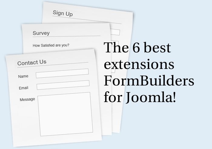 Joomla News: The 6 best extensions form builder for joomla!