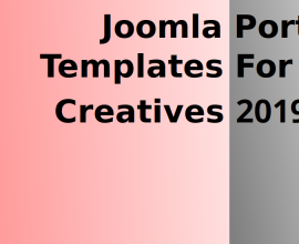 Joomla news: Joomla Portfolio Templates For Creatives 2019