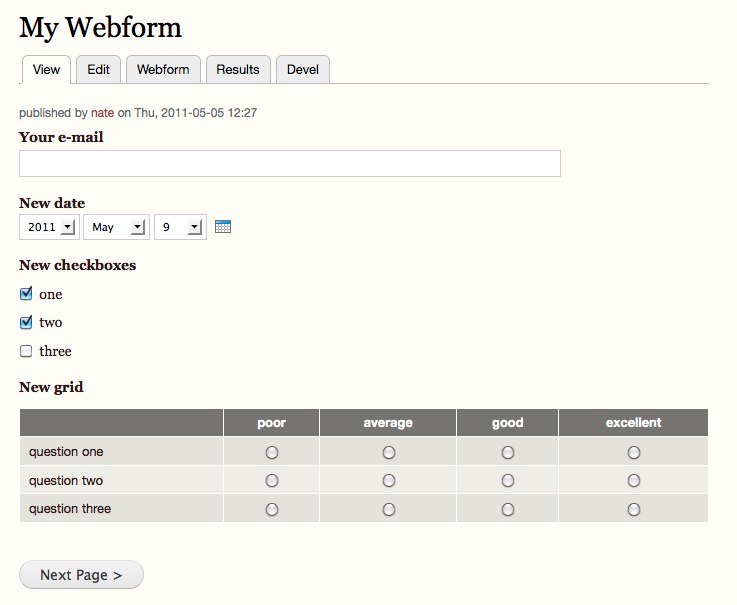 Webform Drupal Module