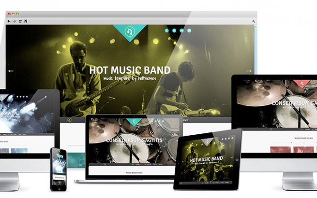 Hot Music Band - one page joomla music template