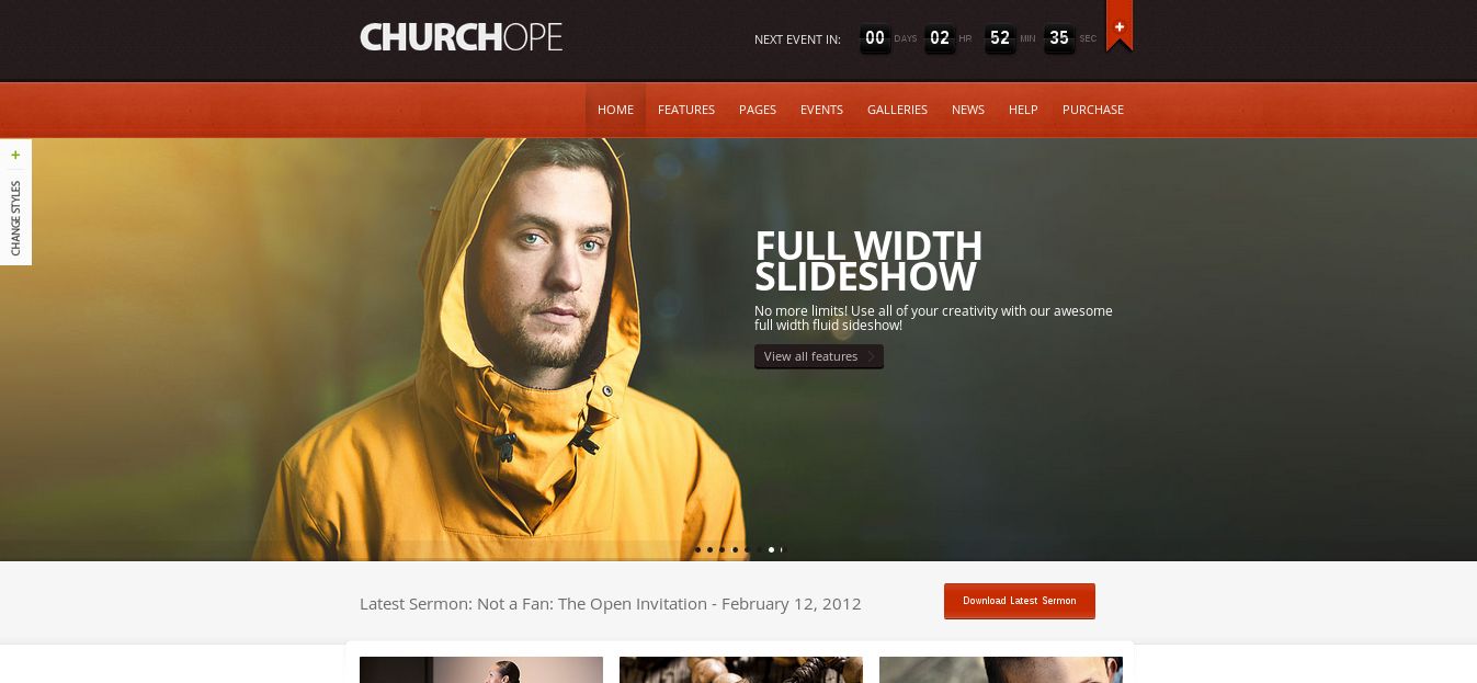 ChurcHope - customizable religious theme