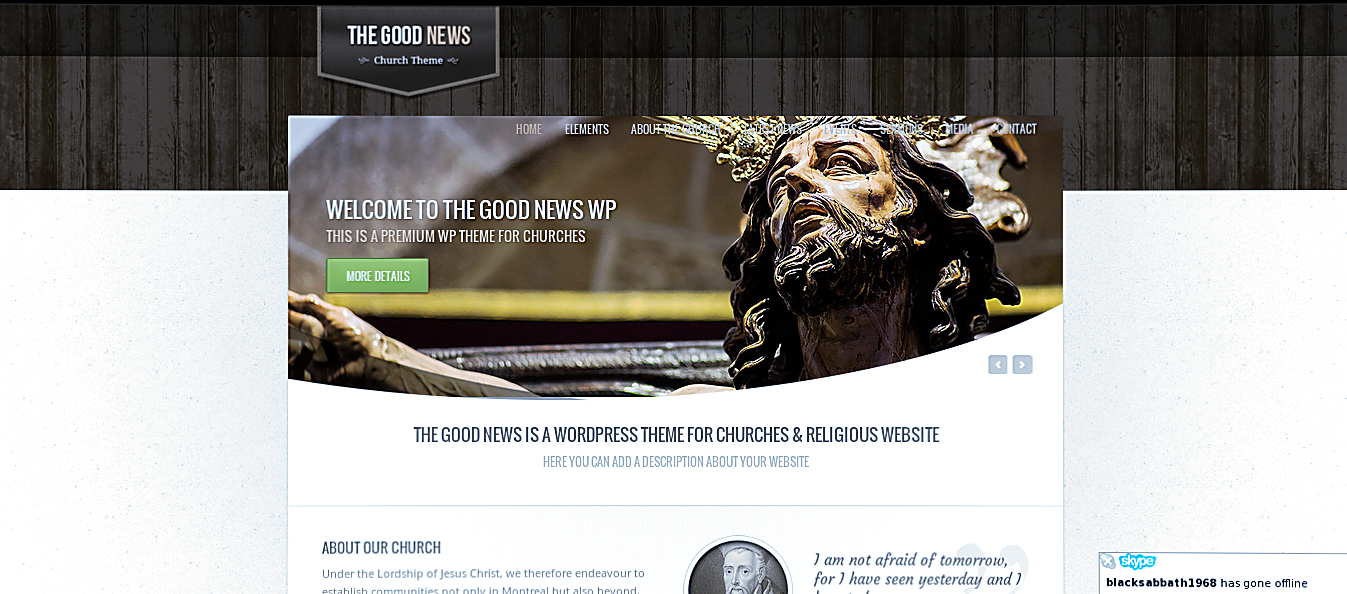 The Good News - premium wordpress religious theme