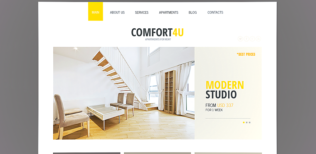 Square Real Estate - comfortable real estate website template