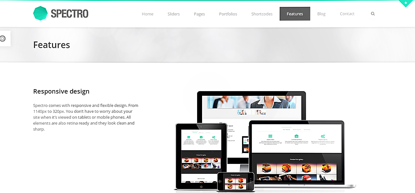 Spectro - modern looking wordpress theme