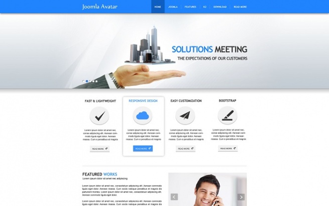 Avatar Nine - responsive joomla business template