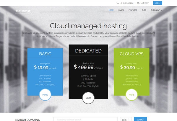 CloudHost - professionaly designed joomla business template