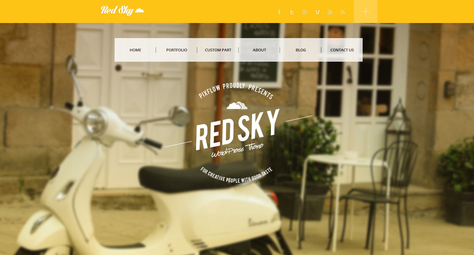 Red Sky - One Page WordPress Theme