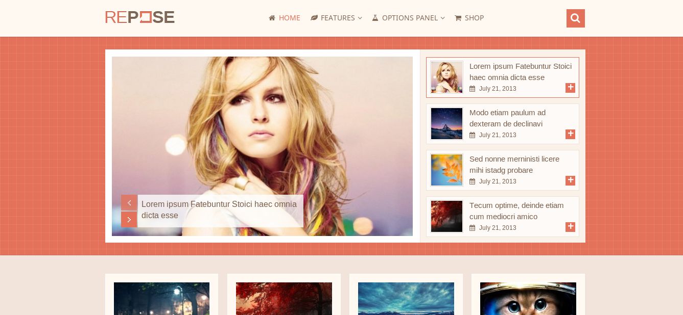 Repose - flexible, multi-format WordPress blog template