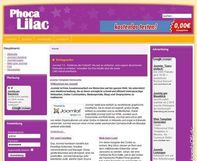 Joomla Template: Phoca_Lilac