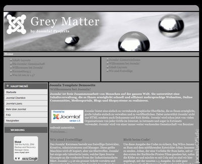 Joomla Template: JP_Grey_Matter_1.5