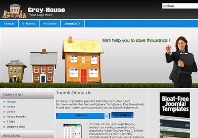 Joomla Template: Grey_House